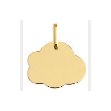 Médaille en or jaune 375 millièmes nuage
