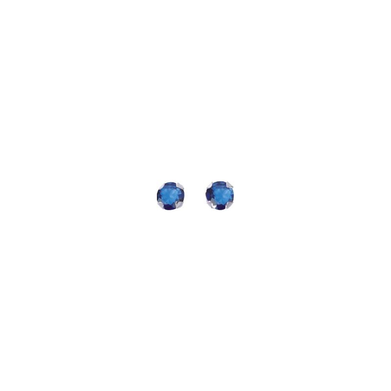 Boucles d'oreilles en argent et oxydes de zirconium bleu