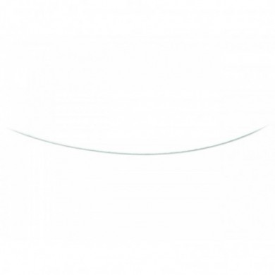Collier cable or gris  lisse fermoir mousqueton diamètre 0.55 mm .