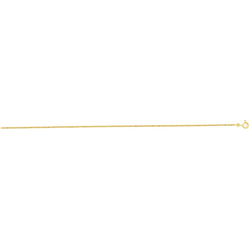 Chaine en or jaune 375 millièmes maille forçat longueur 50 cm