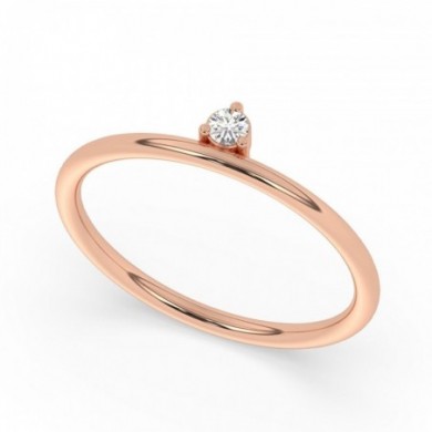 Bague solitaier or rose