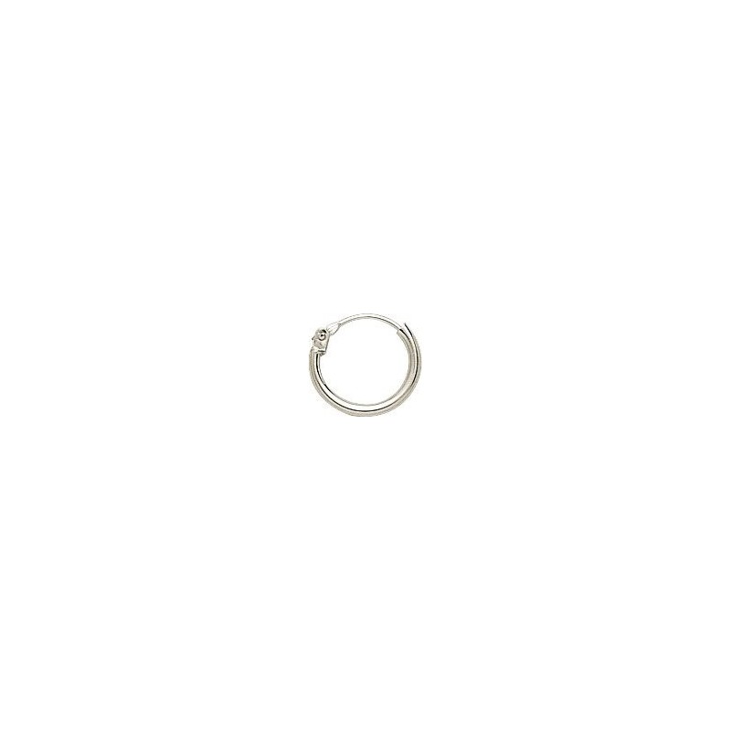 Créoles en or blanc diamètre 10 mm
