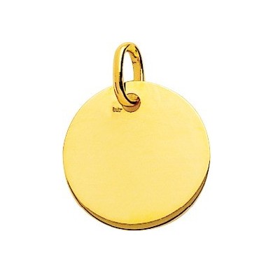 Médaille plaque ronde en or .