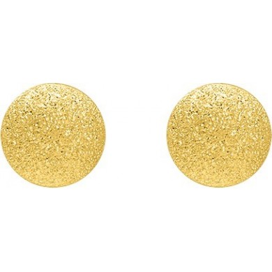 Boucles d'oreille en or jaune boules laser 4 mm