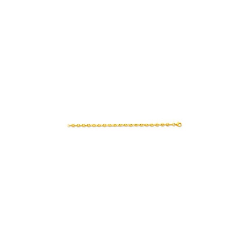 Bracelet maille grain de café en or jaune 750 millièmes