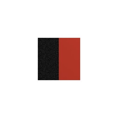 Simili cuir bague 12 mm Paillettes noires/ rouge