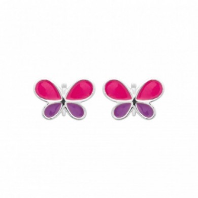 Boucles d'oreilles en argent papillons