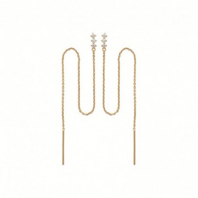 Boucles d'oreilles en plaqué or pendants