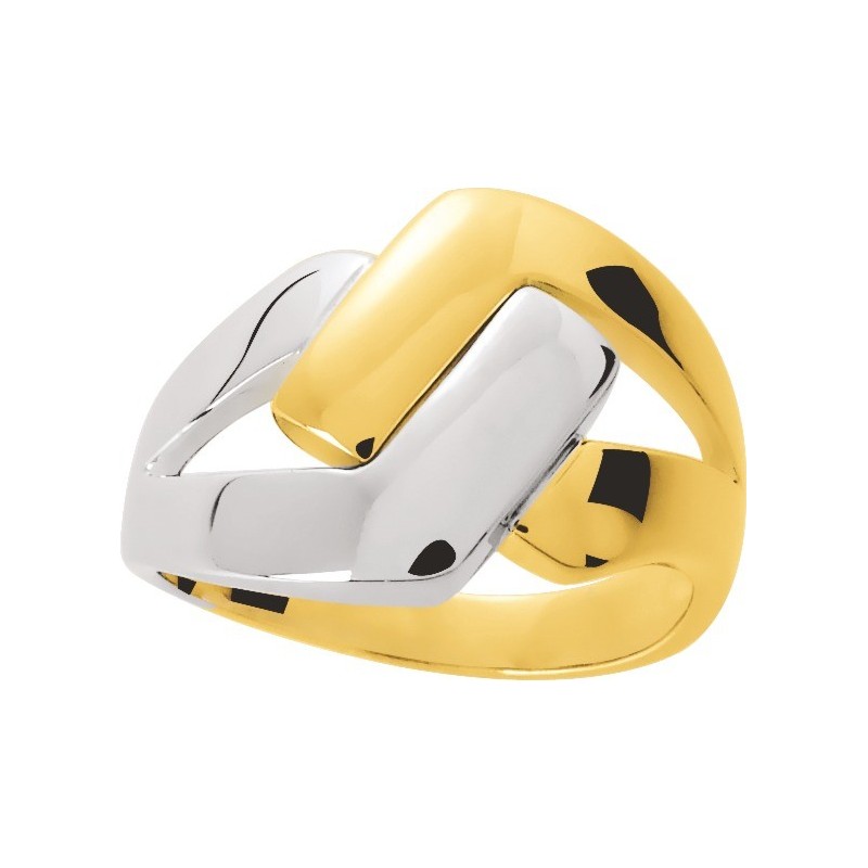 Bague en or jaune et gris