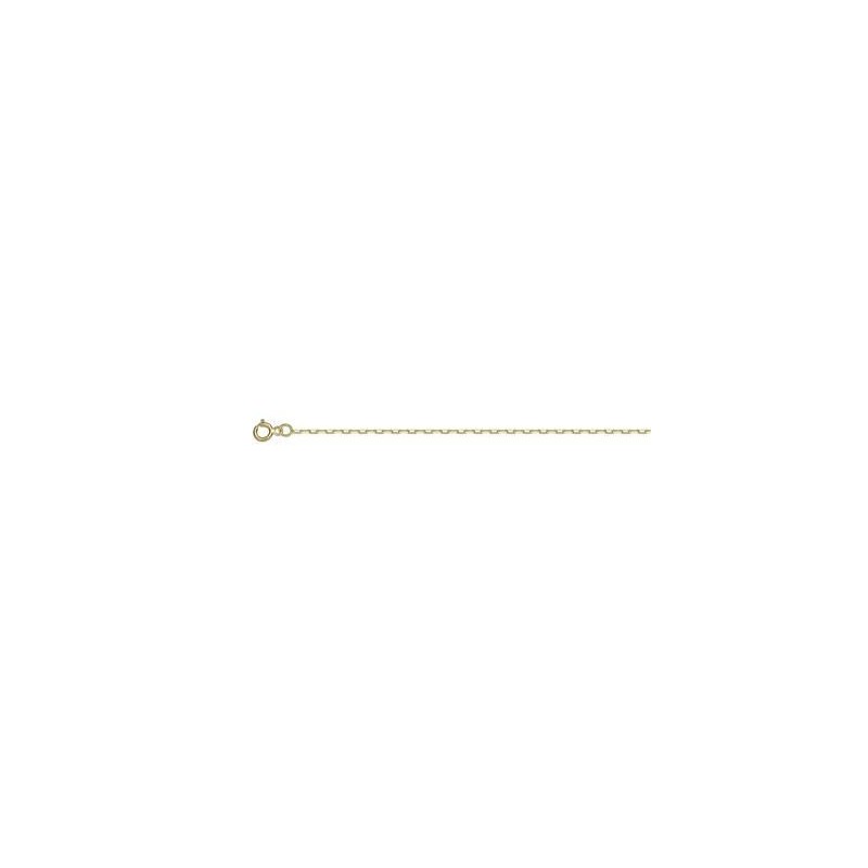 Chaine en or jaune 750 millièmes maille forçat allongé Chaine en or jaune 750 millièmes maille forçat allongé