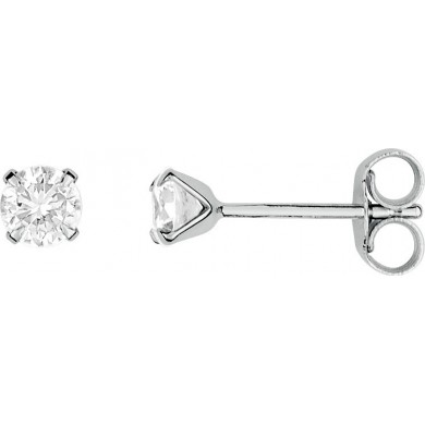 Boucles d'oreilles en or gris 750 millièmes