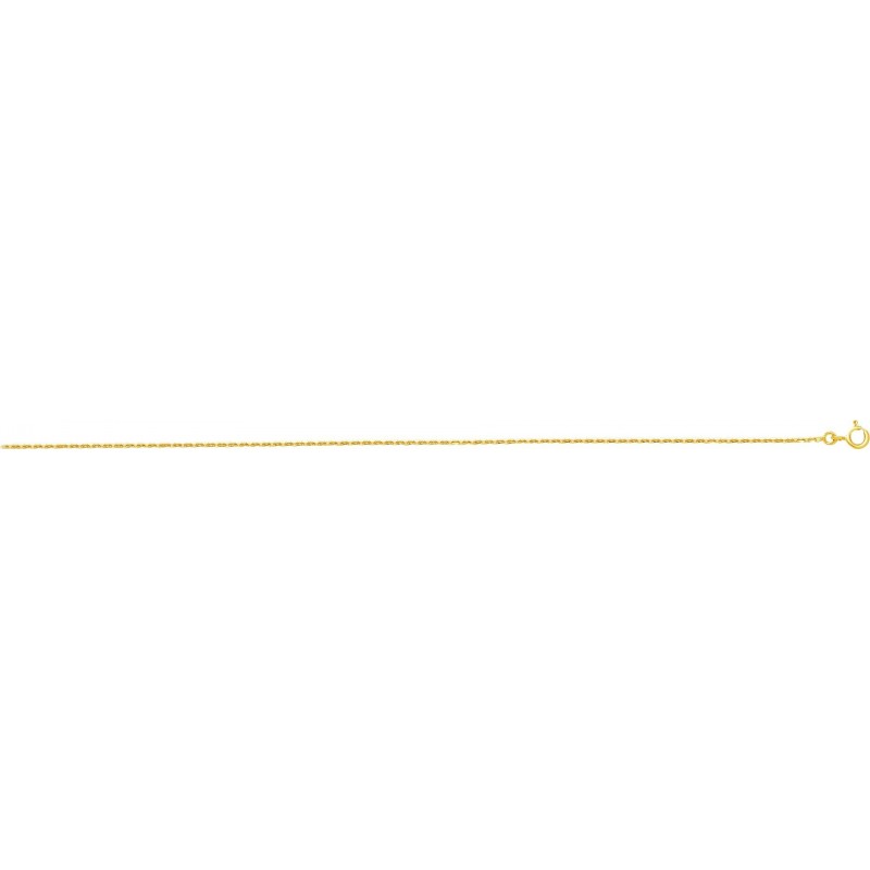 Chaine en or jaune 375 millièmes maille forçat.