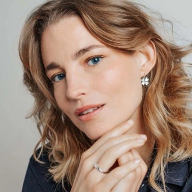 Bouclers d'oreilles en argent et nacre