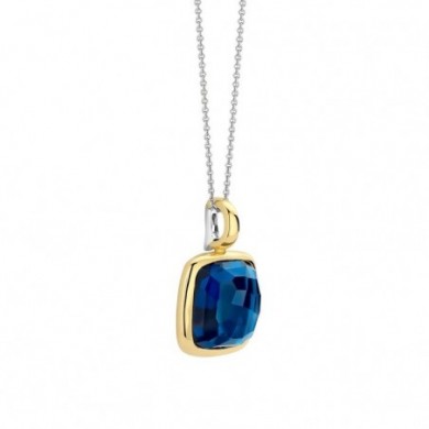 Pendentif en argent , or et oxyde de zirconium teinté.