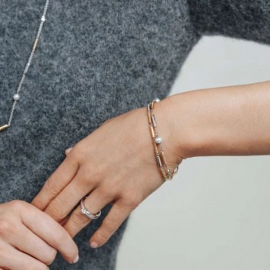 Bracelet en argent et or