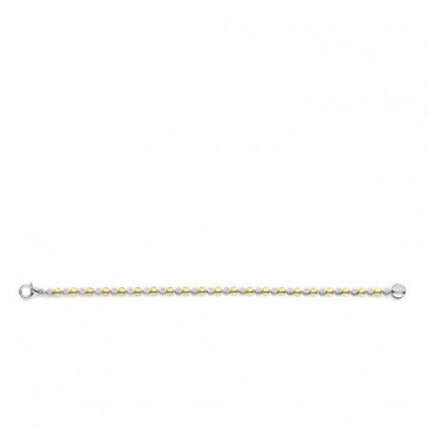 Bracelet pastilles argent , or et oxydes de zircconium