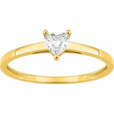 Bague solitaire diamant synthétique