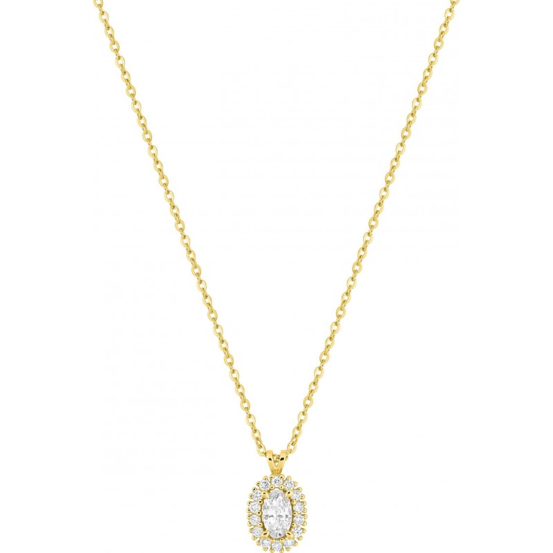 Collier en or 375 millièmes et diamants synthétiques Collier en or 375 millièmes et diamants synthétiques